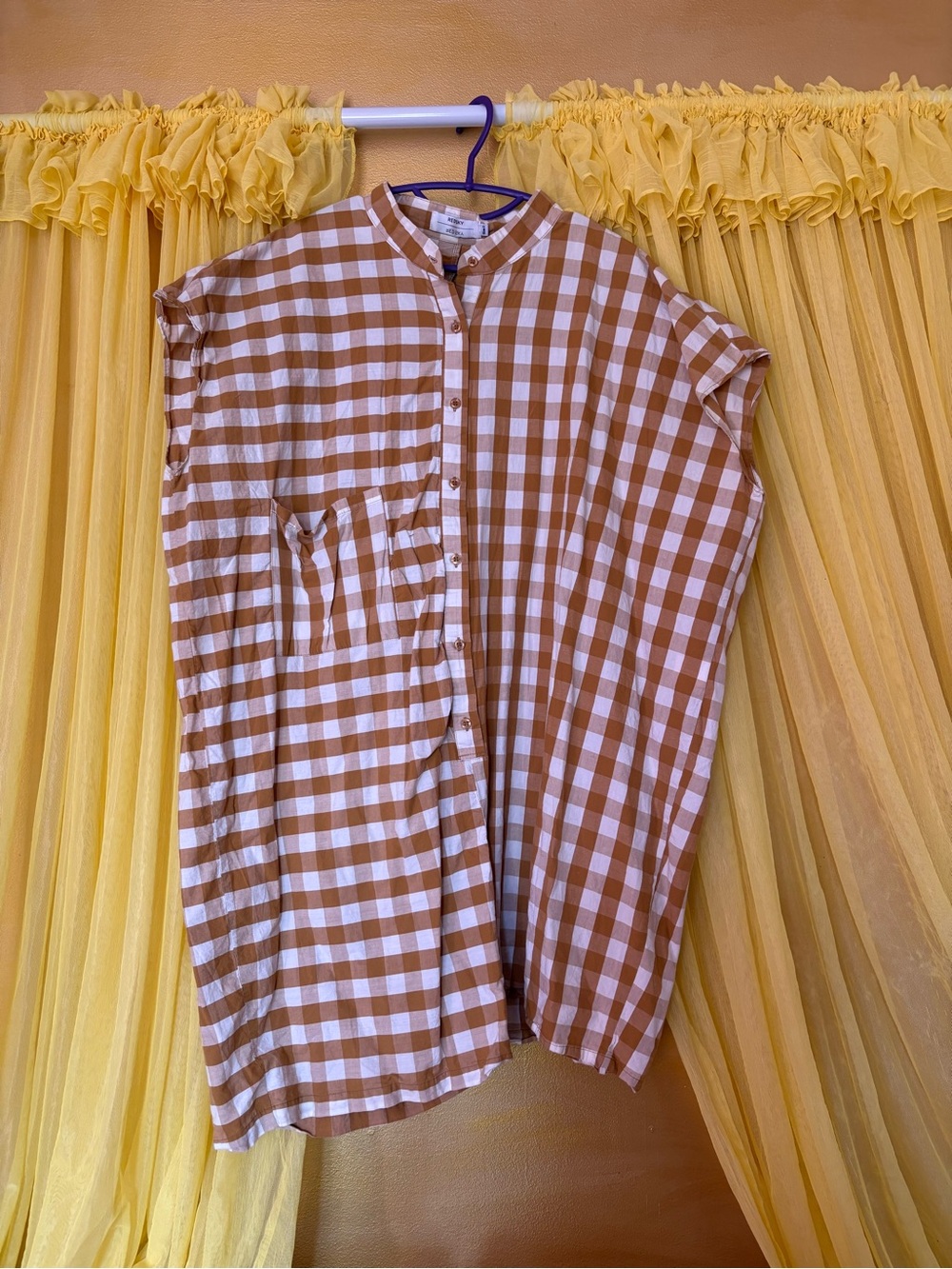Redsky Gingham Square Romper - Yellow/White - Picture 3 of 5